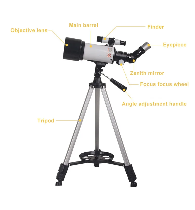 Высокомощный астрономический телескоп с треногой низким ночным видением