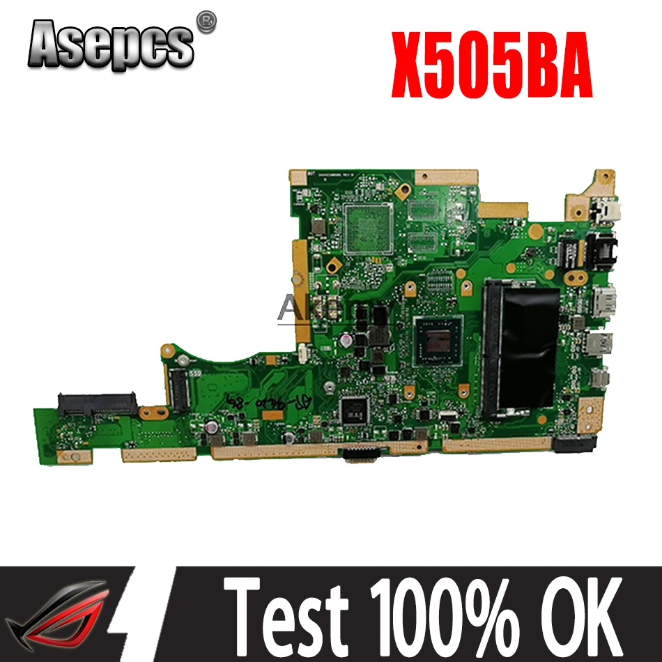 Материнская плата X505BA для ноутбука ASUS X505B X505BP системная 100% тест W/ CPU +