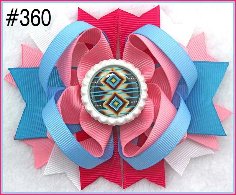 A B C D E F G Группа 300 шт 4," Вдохновленный Бутик слоистых волос лук символ волосы луки мультфильм девушка заколки для волос