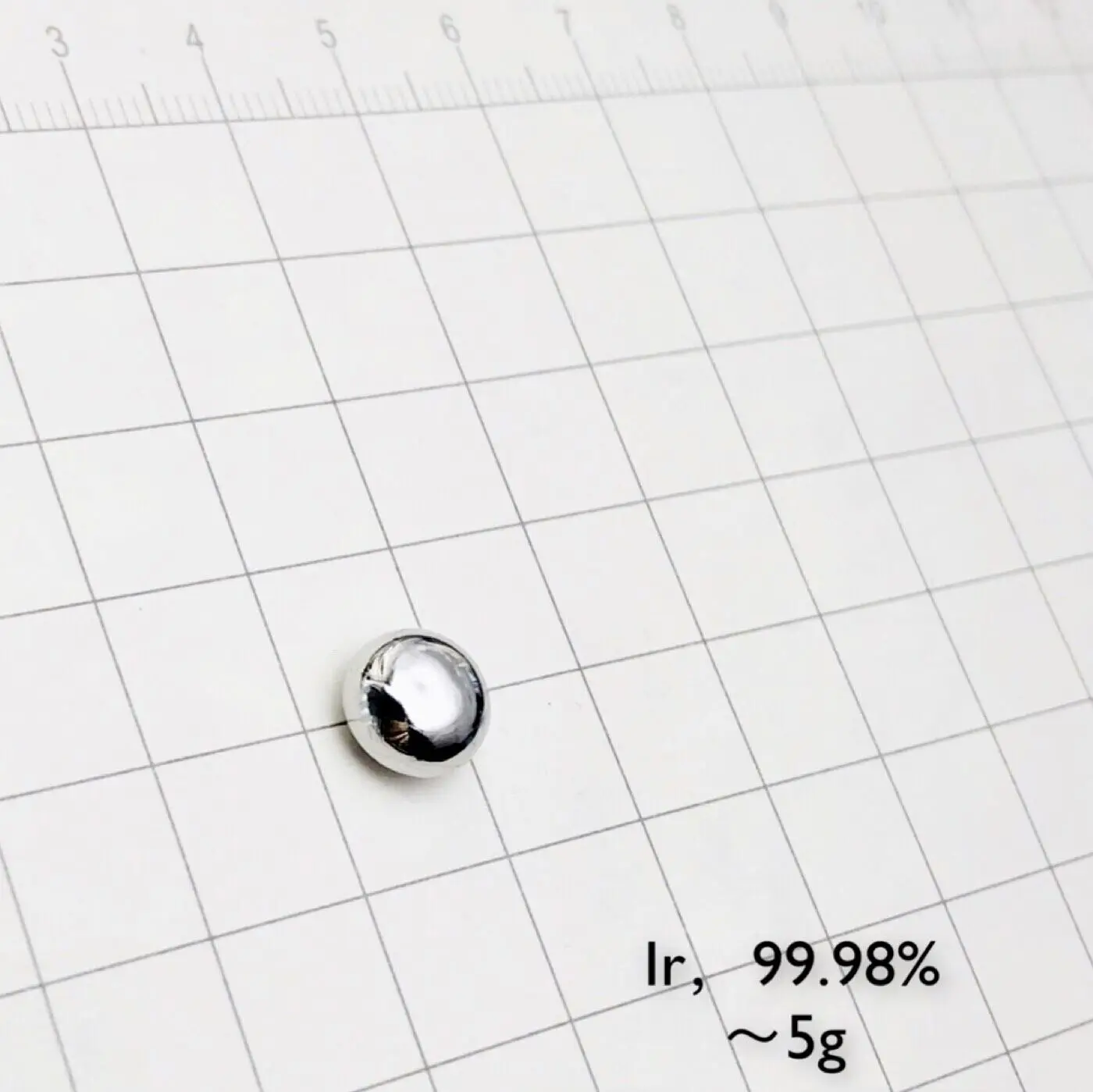 

Iridium metal Ir 99.98% (solid 5g pellet)