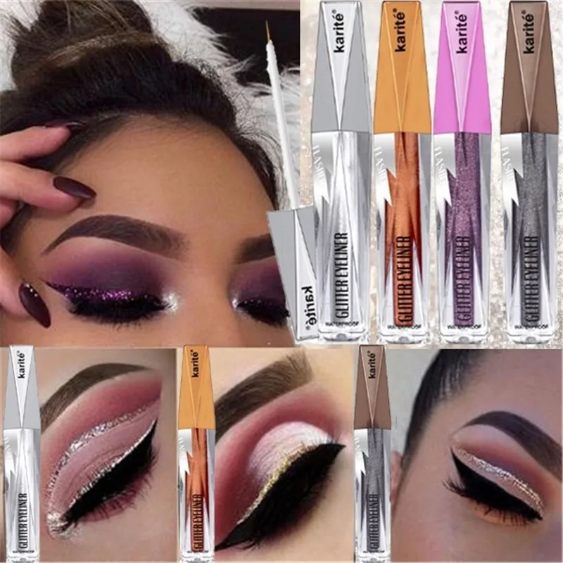 Профессиональный 6 цветов Жидкий блеск подводка для глаз женский косметический