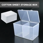 Прозрачная коробка для хранения ватных тампонов с двумя сетками, коробка для макияжа и ватных тампонов, аксессуары для татуировок