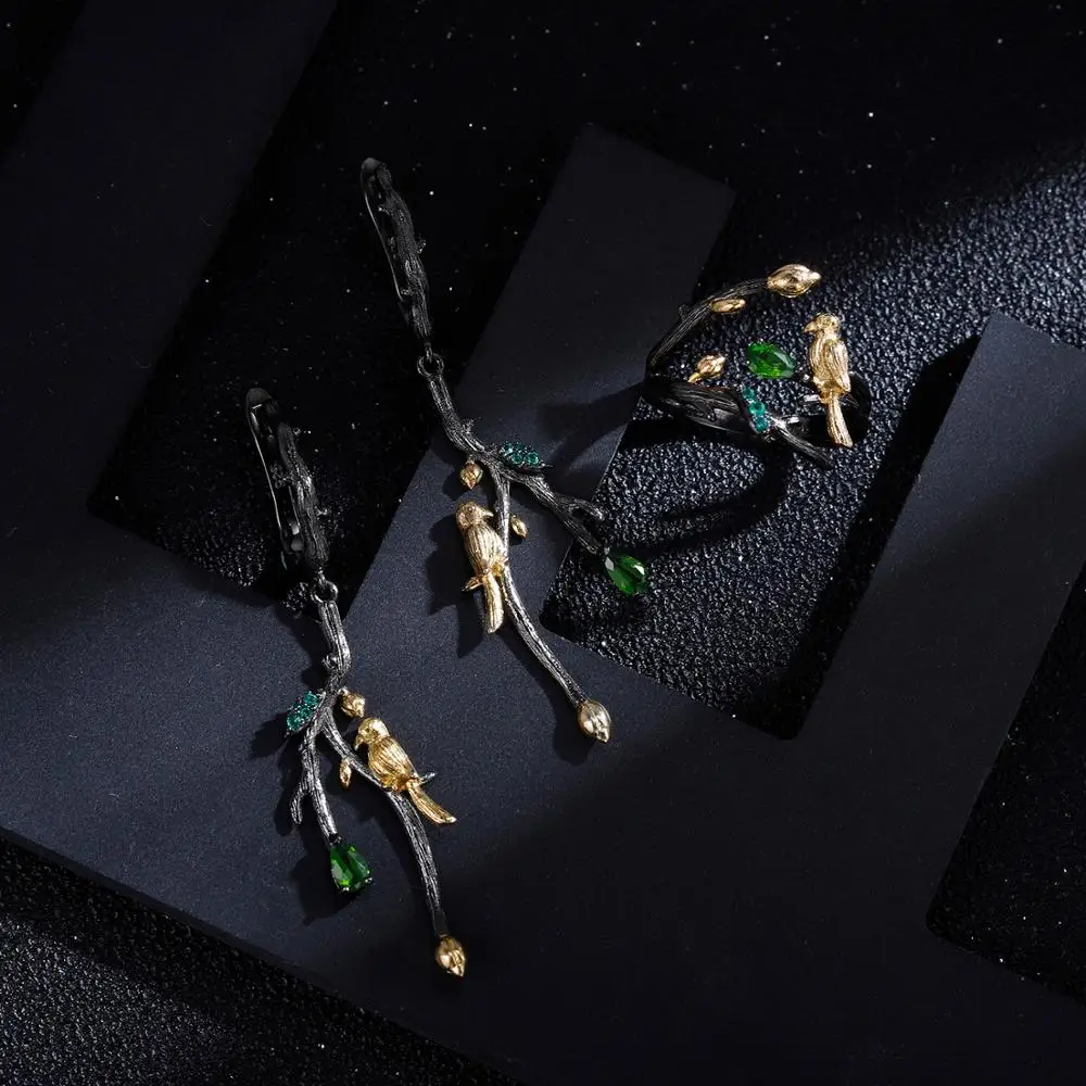 Женский балет GEM'S BALLET натуральный хром диопсированные цветочные бутоны Кольца