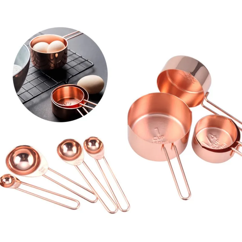 

8Pcs Stainless Steel Measuring Spoon Cup Set Seasoning Spoons With Engraved Ruler For Measuring Food Ingredients Cooking Baking