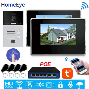 tuyasmart app remote unlock wifi video intercom system ip video door phone code keypadrfid cardfingerprint home access control free global shipping