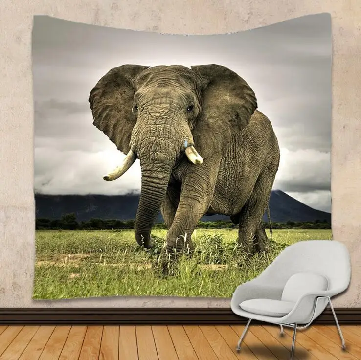 

Animal elephant Funny cartoon Blanket Tapestry 3D Printed Tapestrying Rectangular Home Decor Wall Hanging style-3