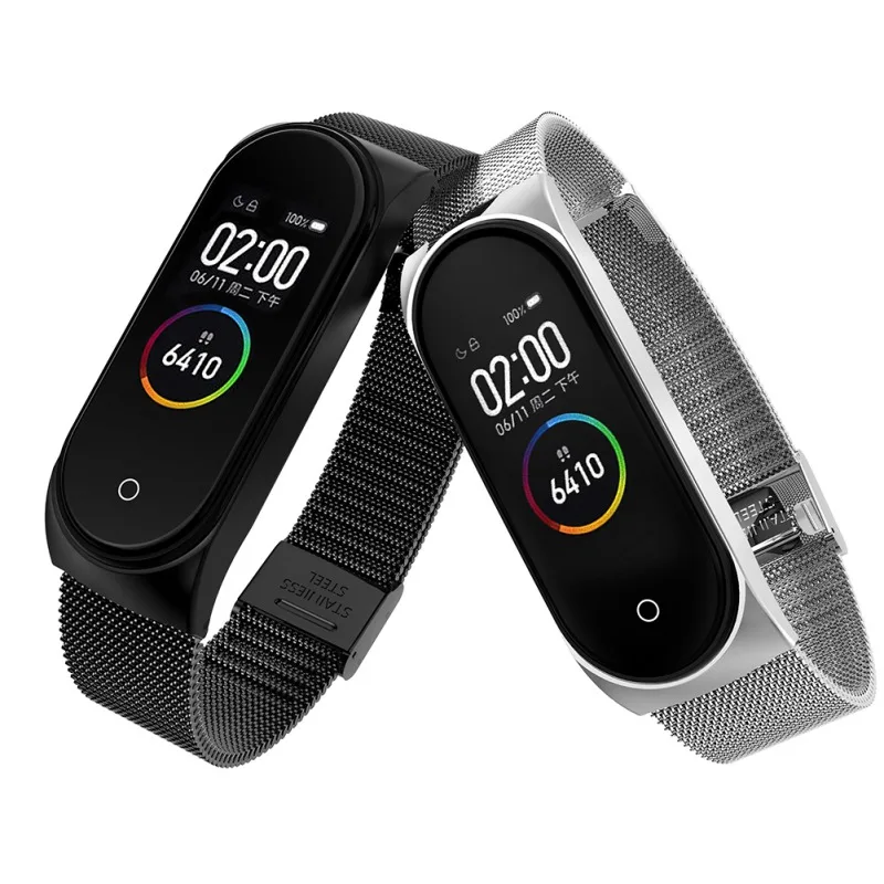 Rovtop умный браслет на запястье ремешок для Xiaomi mi 3 4 Band металлический из