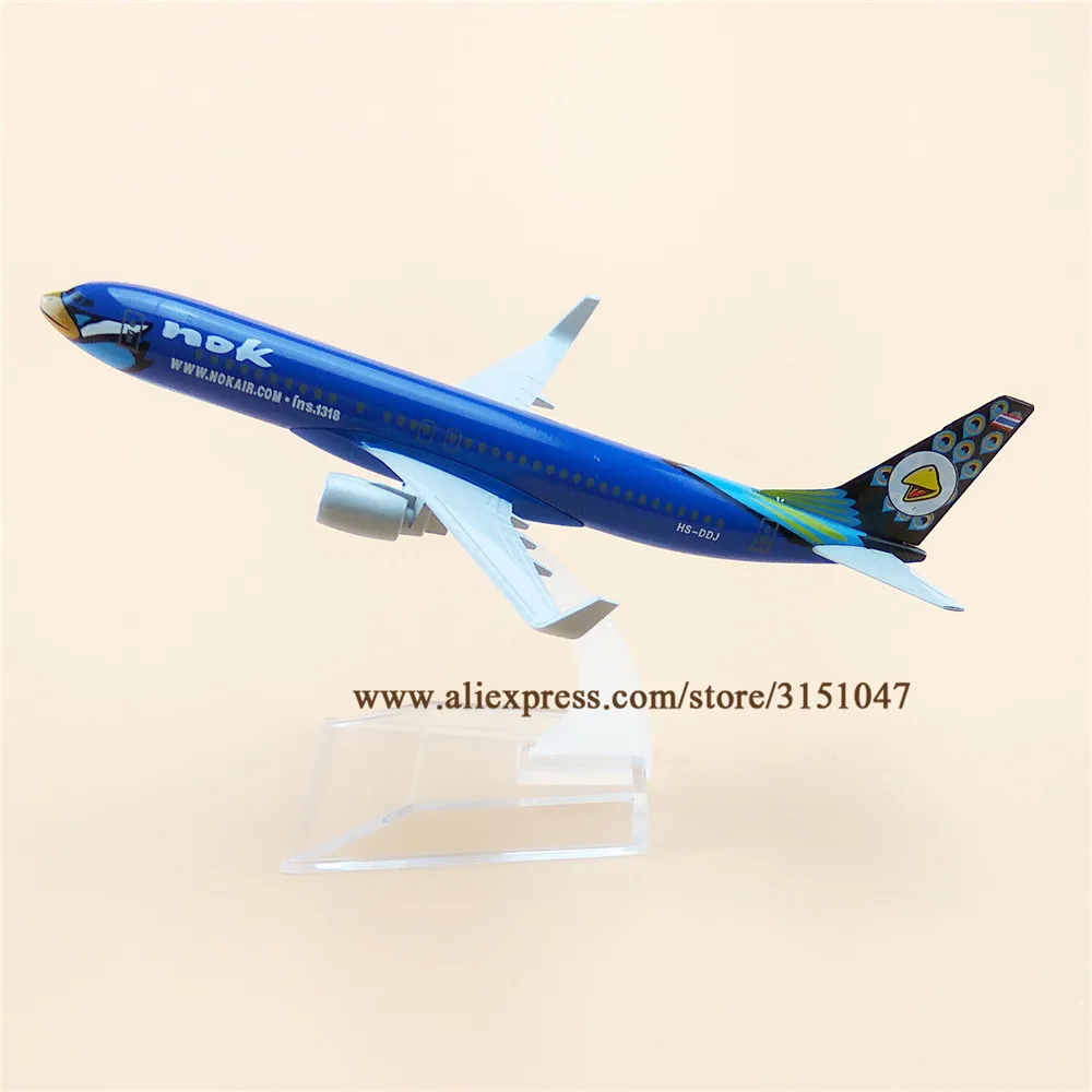 16cm Air Thailand Thai Blue NOK B737 Boeing 737 Airways Airlines Metal Alloy Airplane Model Plane Diecast Aircraft