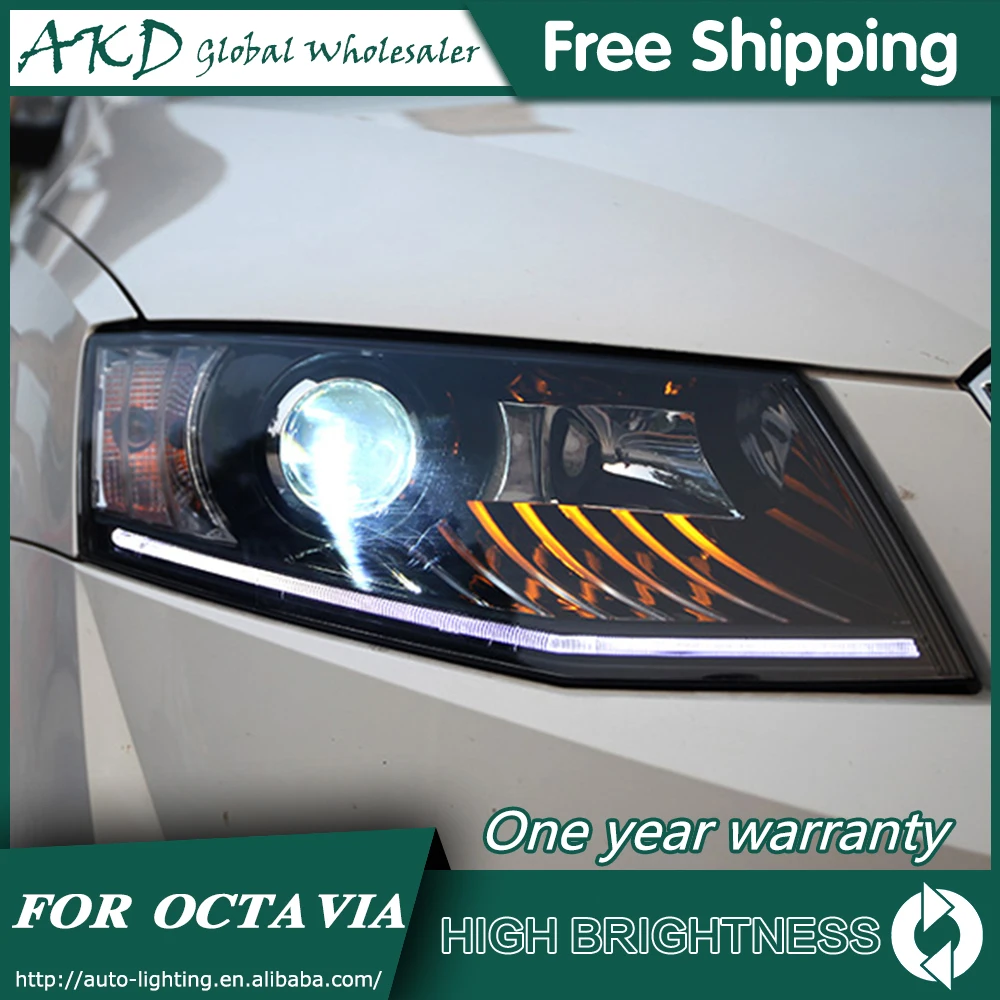 Фары для автомобиля Skoda Octavia 2015-2017 DRL дневные ходовые огни фары светодиодные