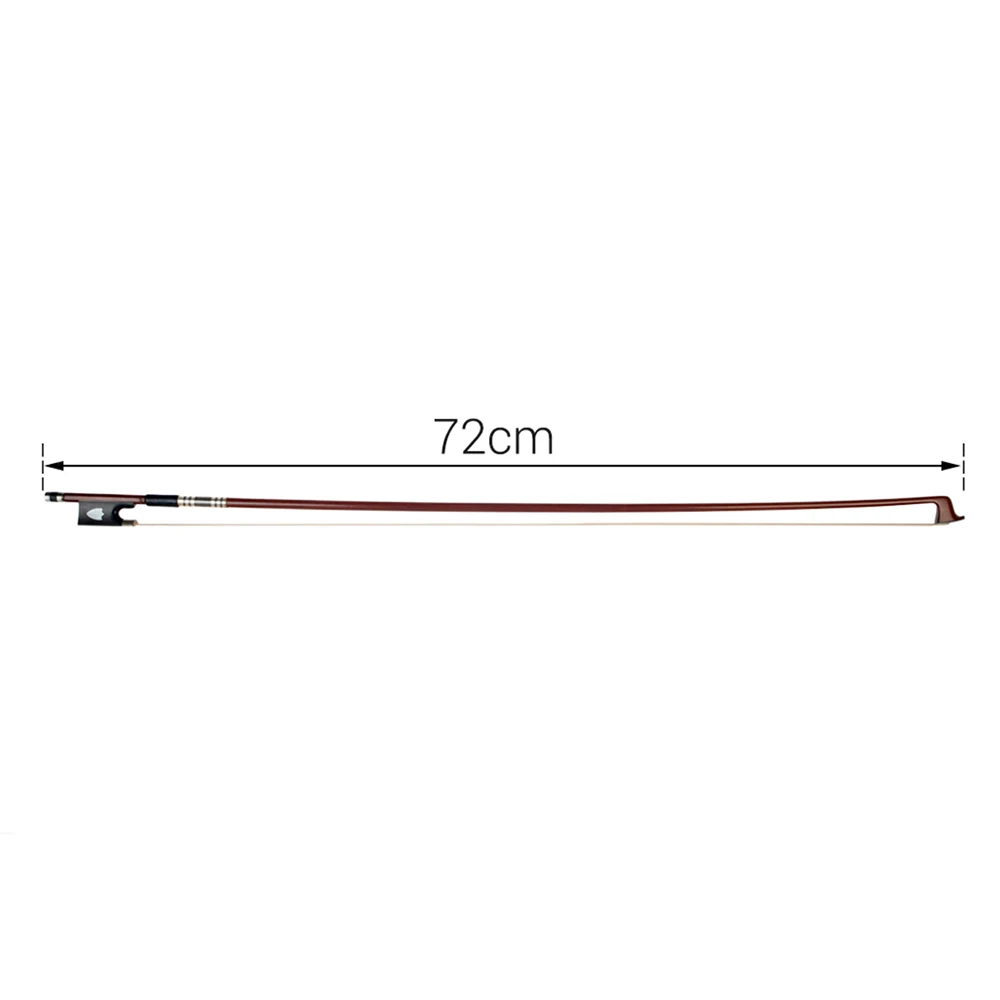 

ammoon 4/4 Violin Fiddle Bow Brazilwood Round Stick Leather Thumb Grip Ebony Frog Horsetail Hair Well Balanced