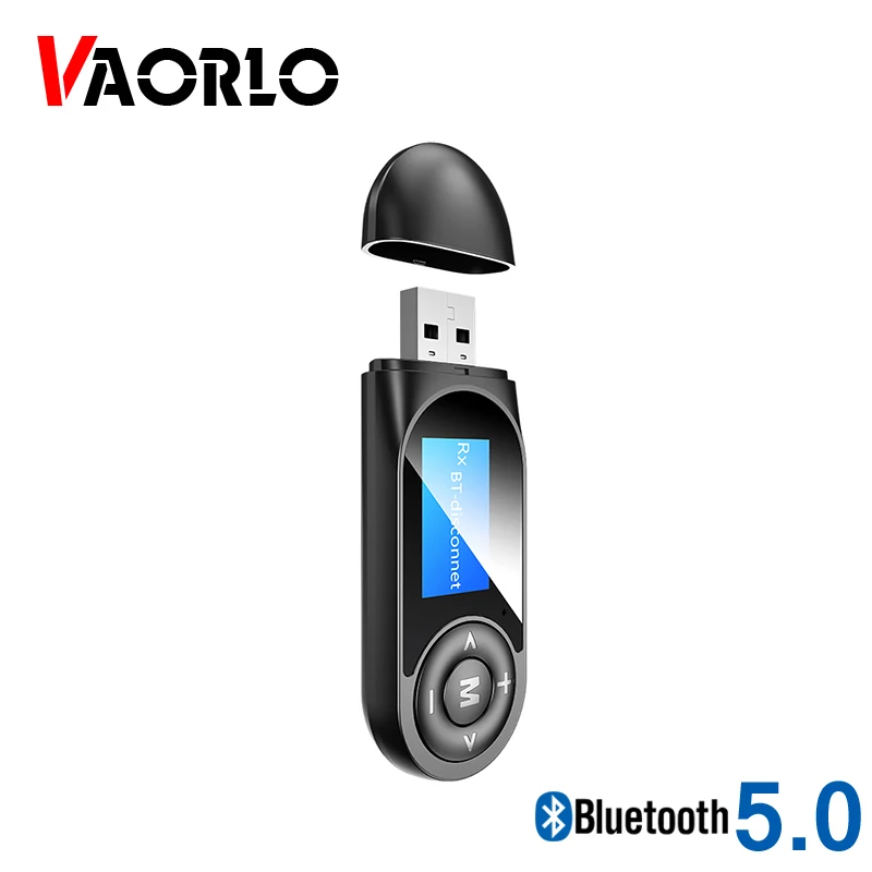 

Беспроводной передатчик VAORLO с ЖК-дисплеем, Bluetooth 5,0, приемник, стерео музыка с микрофоном для наушников, ТВ, аудио адаптер с низкой задержкой