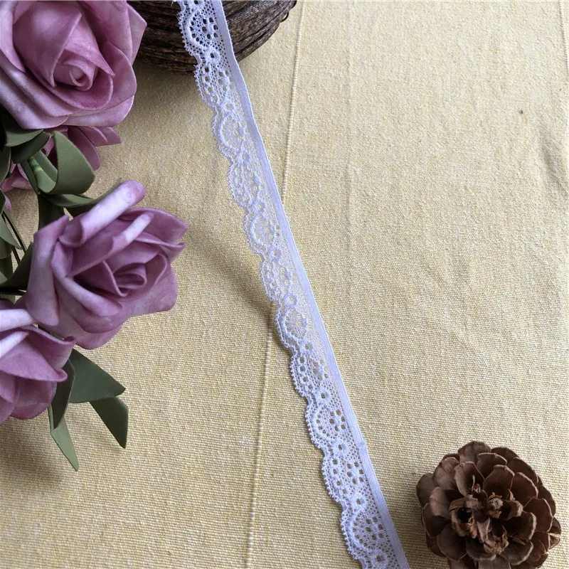 Молочно-белая хлопковая кружевная лента S1877 2 см с вырезами сделай сам для шитья