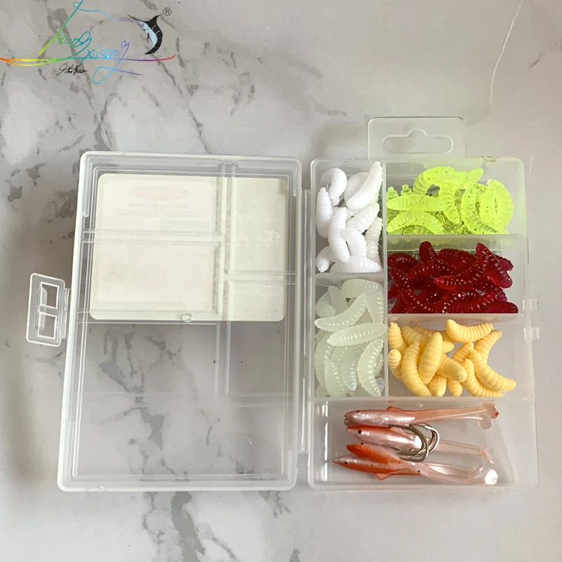 

100pcs Mixed Colors Fishing Lure Set Minnow Baits Kit Wobbler Crankbaits with Box Treble Hooks Fishing Tackle hard Bait