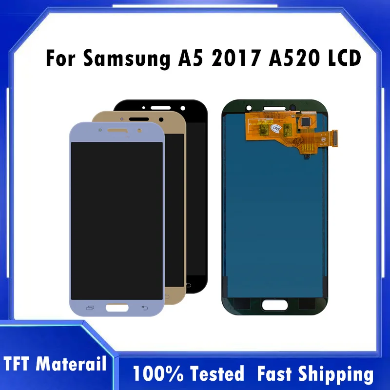 ЖК дисплей 5 2 дюйма для Samsung Galaxy A5 2017 A520 A520F SM сенсорный экран дигитайзер стекло в