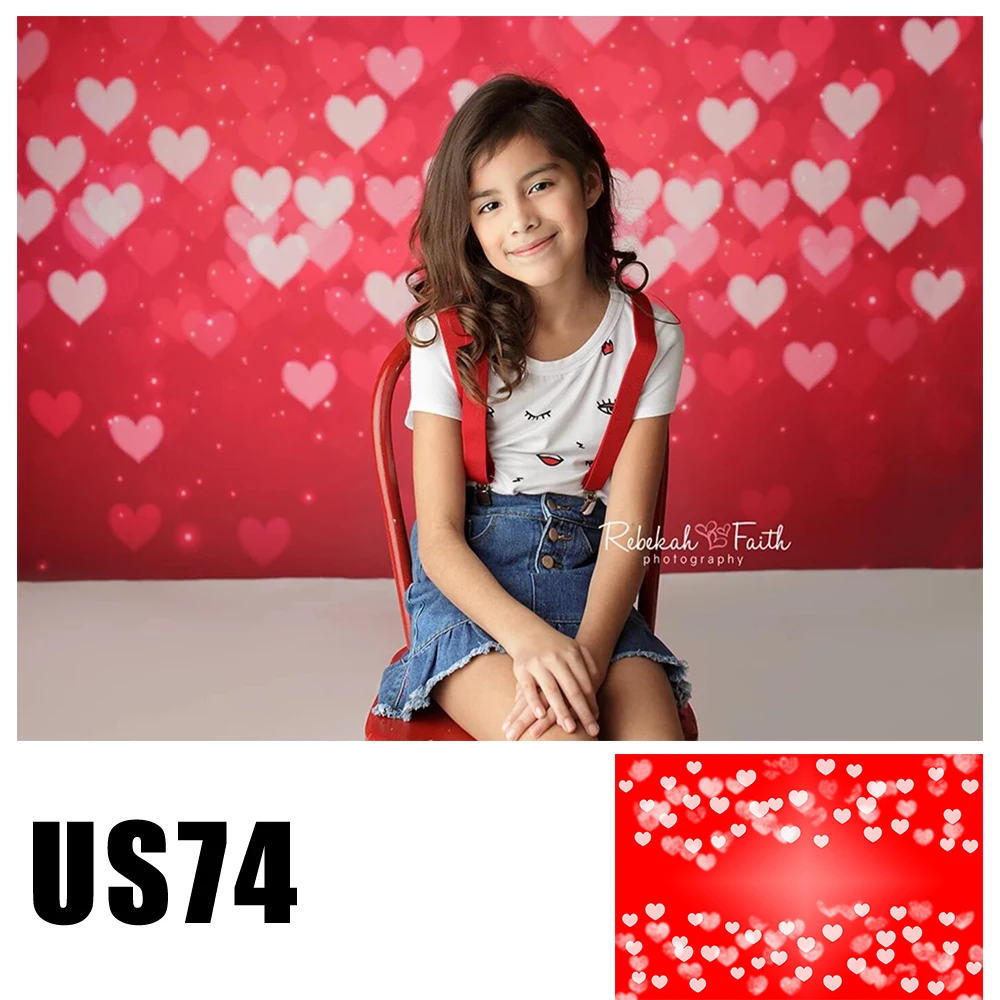 

Фон для фотосъемки HUAYI, День Святого Валентина, любовь, блестящие сердца, фотобудка, фон для новорожденных, ребенок, студийный фон US-74