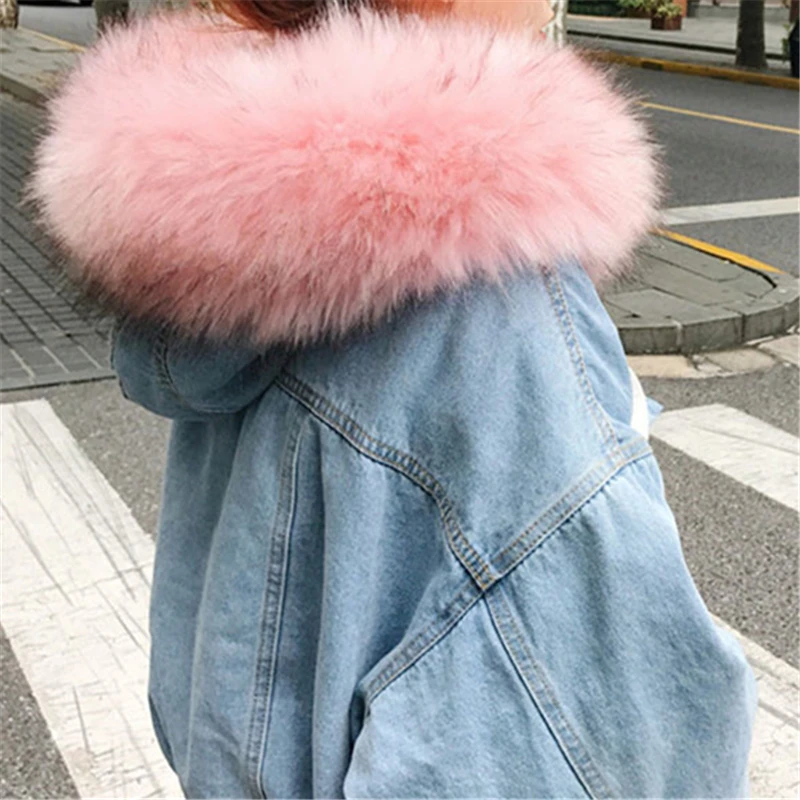 Джинсовая куртка с флисовой подкладкой и капюшоном женская модная джинсовая в