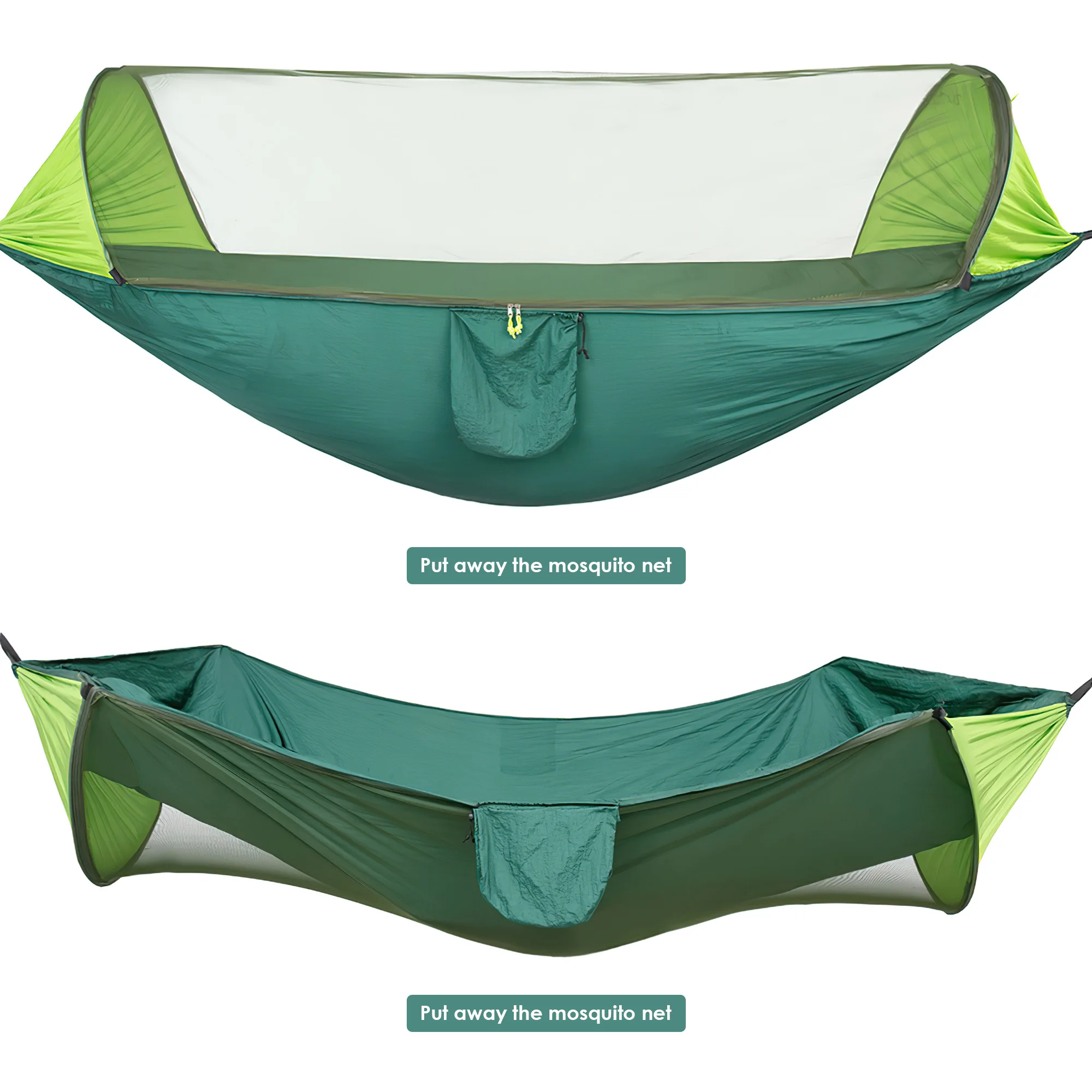 

Camping Hammock Portable Folding Hanging Hammock With Mosquito Net For Outdoor Hiking Camping Automatic Speed-Open Hammock