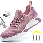 Модная защитная обувь, женские рабочие ботинки, непрокалываемые рабочие кроссовки, женские защитные ботинки, Рабочая обувь со стальным носком, женская обувь