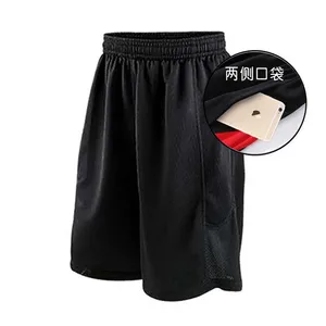 Новинка 2021, летние мужские эластичные повседневные черные тренировочные свободные дышащие шорты-бермуды для активного отдыха, игры, фитнеса, мужские шорты