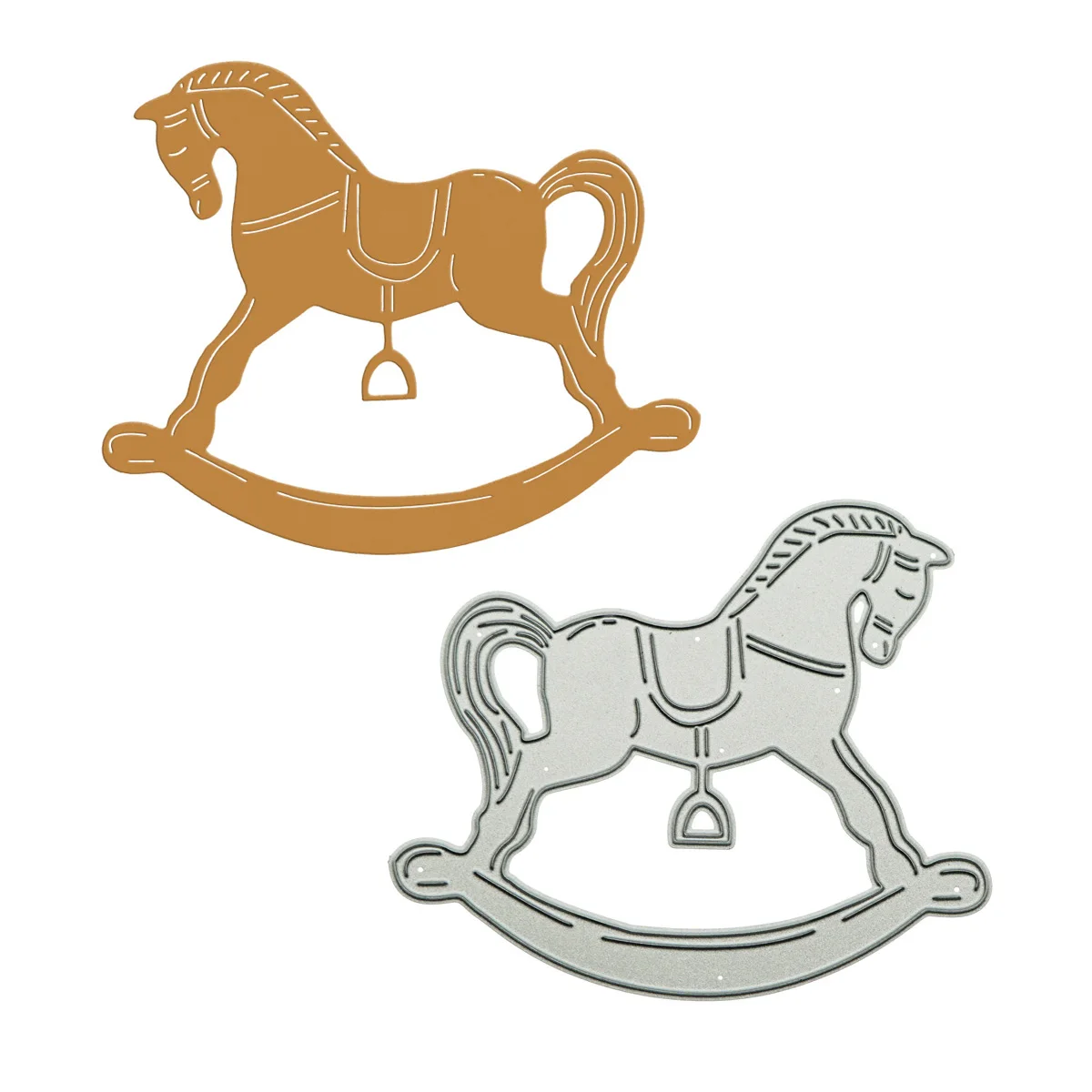Металлические Вырубные штампы зеркальный рисунок лошади-качалки резчик