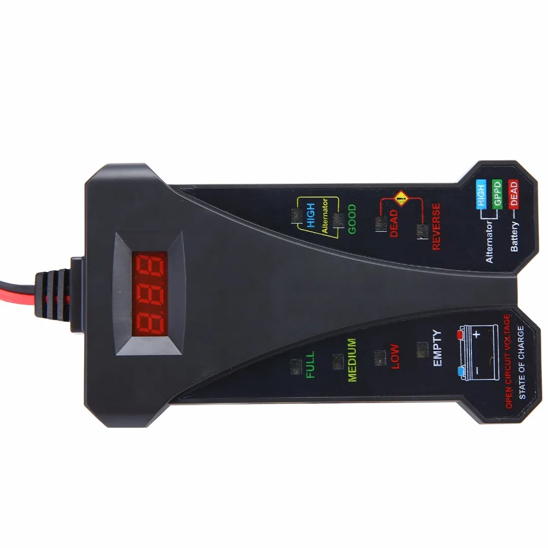 

DC 12V Smart Digital Battery Tester Voltmeter Alternator Analyzer For Car Boat Black Diagnostic Tools