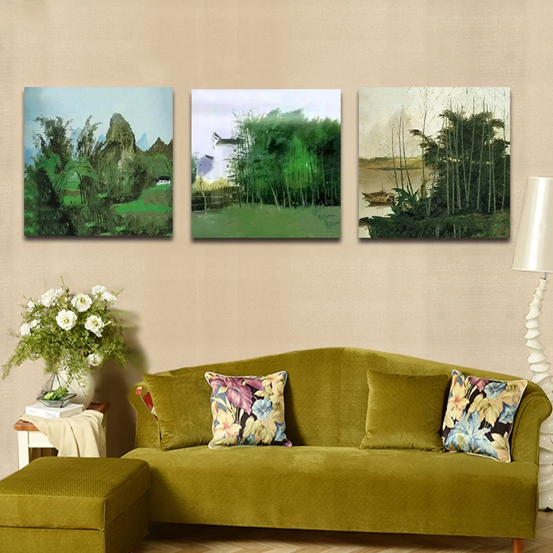 Diy Краска нарисованная цифровыми картинками масляная краска красивый вид Wu Guanzhong