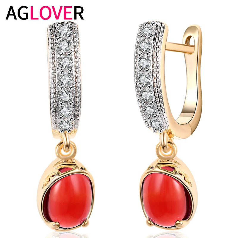 

AGLOVER S925 Sterling Silver Stud Earrings Bohemian Multicolor Shiny Zircon Earrings For Women Glamour Wedding Birthday Jewelry