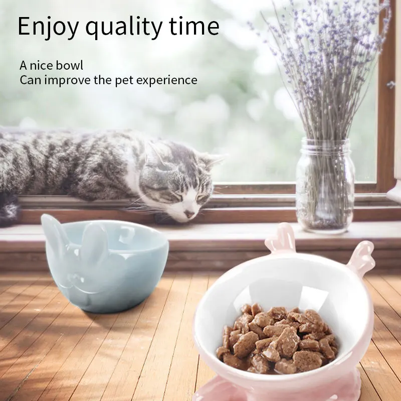 Petshy керамическая миска для домашних животных с изображением кошачьей мордочки