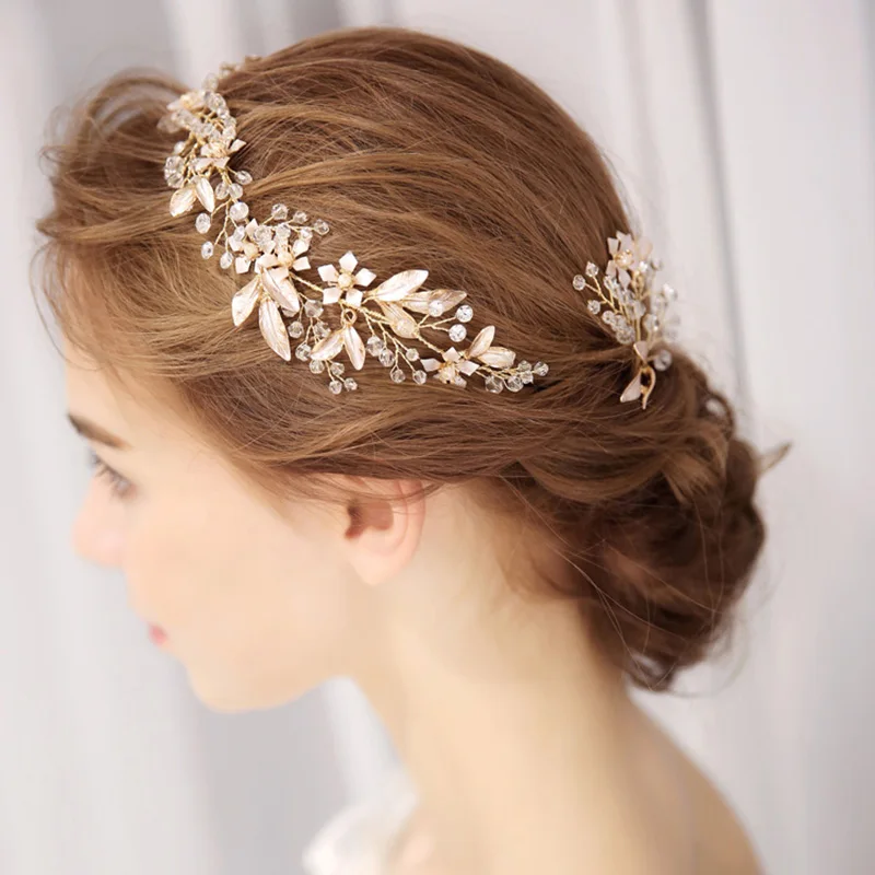 Свадебные украшения с кристаллами свадебные заколки для волос лозой и волосами