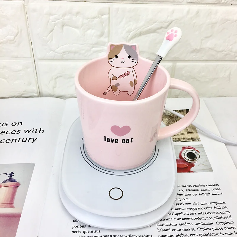 Керамическая кофейная чашка и кружки с крышкой ложкой термостойкая кружка для