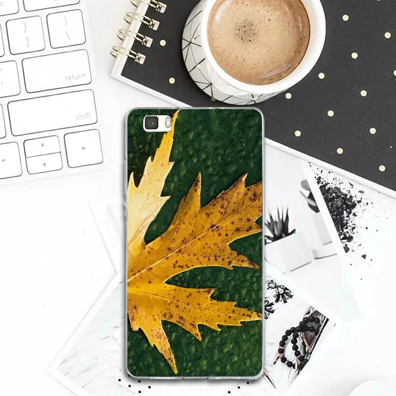 For Huawei Y3 Y5 Y6 Y7 Y9 II Prime Pro P Smart 2018 2019 Mate 7 8 9 10 20 Lite Soft TPU Phone Cases Beautiful Pink Leaf Art |