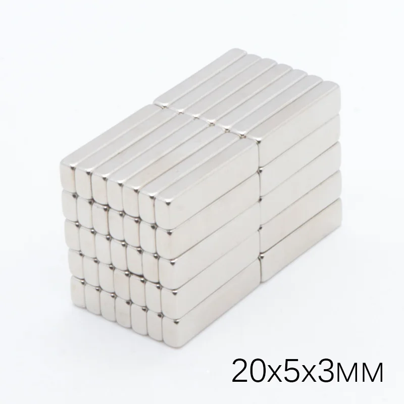 

Сверхпрочные дисковые неодимовые магниты NdFeB 20x5x5 мм, 100 шт.