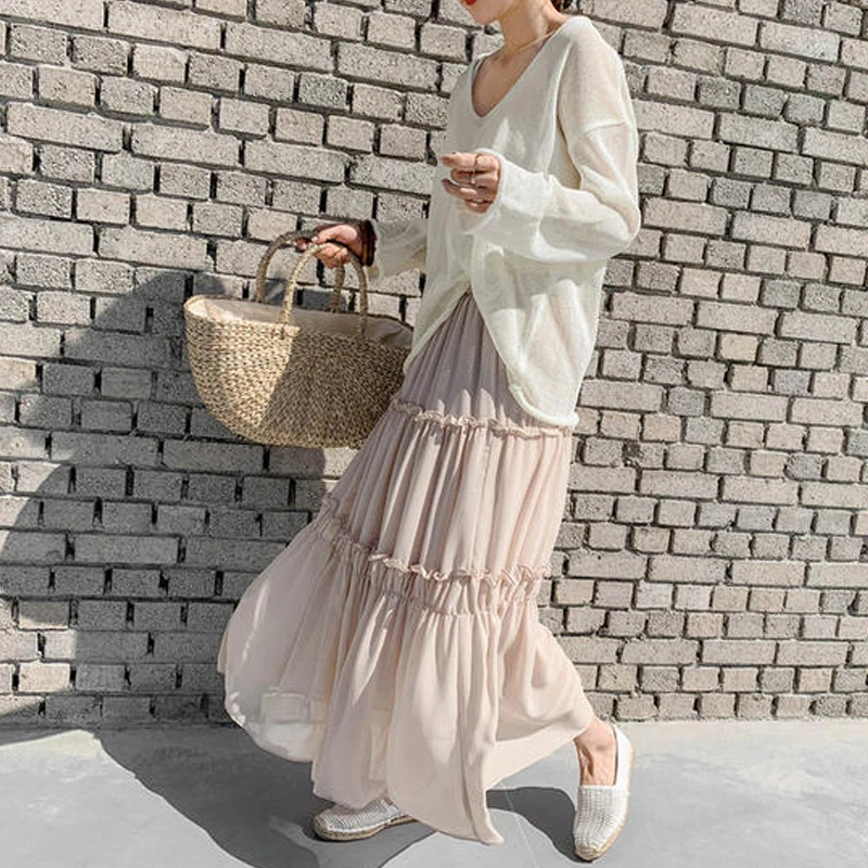 Блузка женская тонкая с V-образным вырезом однотонный пикантный топ свободного