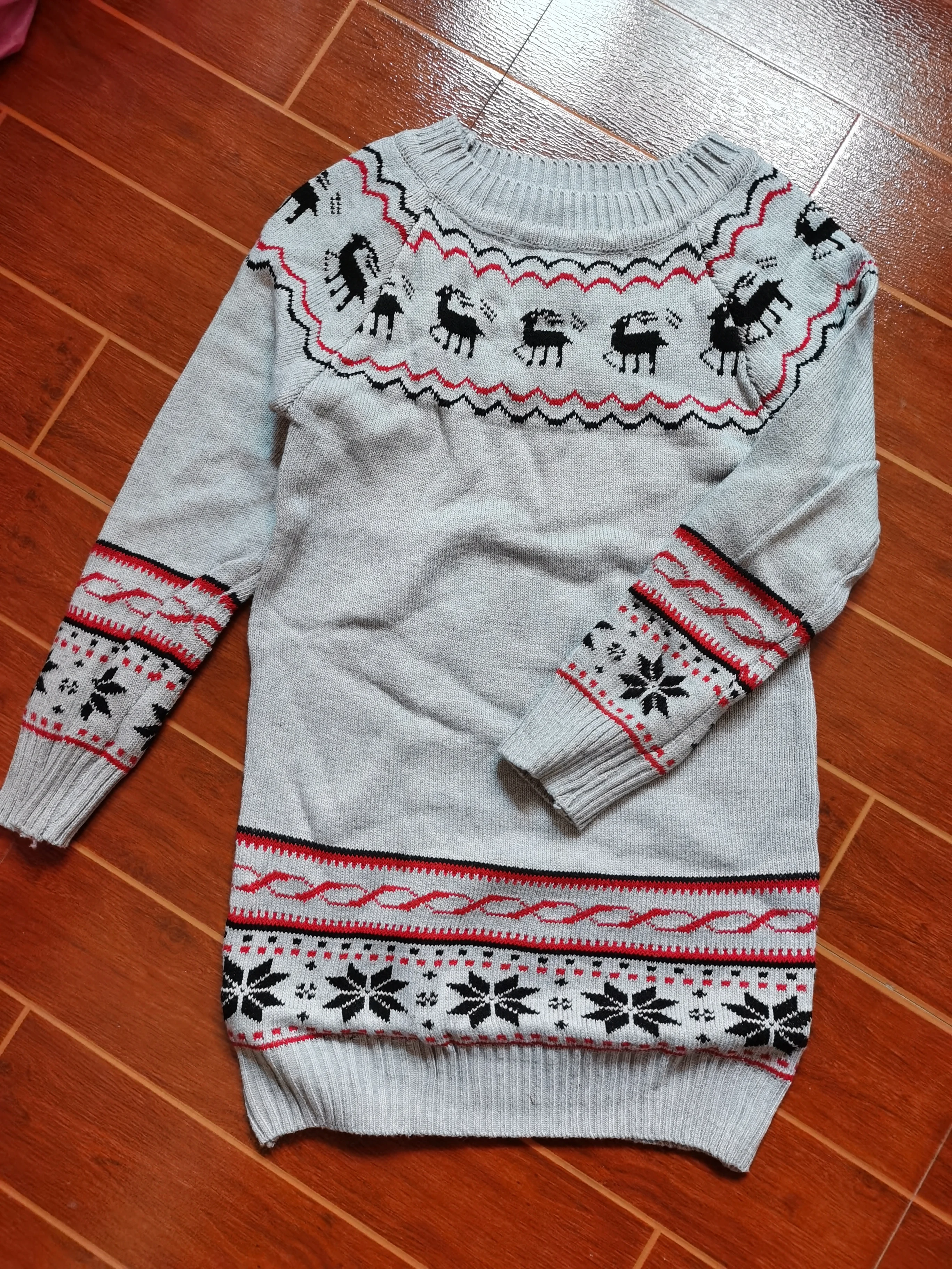 Сладкий Мори девушка Вязаный рождественский свитер с длинным рукавом пуловер