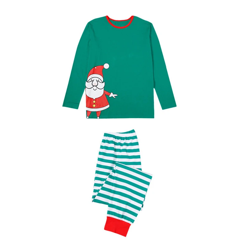 Family Matching Christmas Pajamas Set Xmas Cartoon Santa Claus Print Adult Men Women Kid Sleepwear Look Nightwear Clothes | Мать и