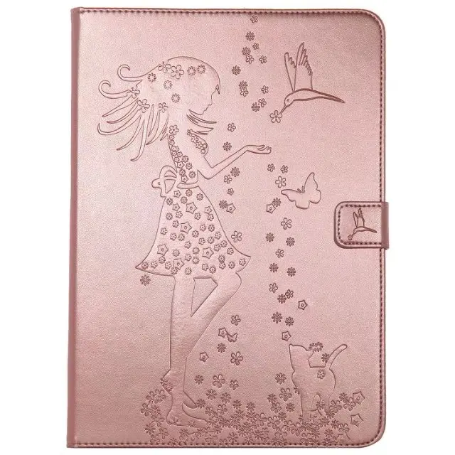 

For Samsung Galaxy Tab A 8.0 T350 T351 T355 Tablet Case PU Leather Cartoon Girl Flip Protecetive Stand Case Smart Cover