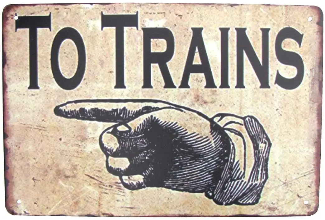 

Treasure Gurus de punto de flecha a trenes, para garaje, hombre, cueva, ferrocarril, RR, de pared