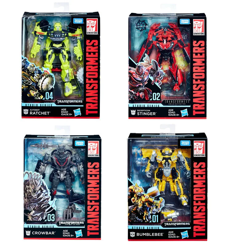 Трансформеры Hasbro, игрушки для студии, серии 01 02 03 04, Трансформеры класса люкс, Трансформеры Шмель, Стингер, храповая лома, экшн-фигурка, игруш...