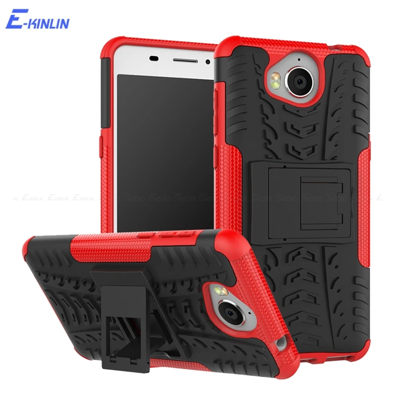 

Heavy Tough Hybrid Case For Huawei Y7p Y7a Y9 Y7 Y6 Y5 Pro Prime 2019 2018 2017 Holder Stand Rugged Silicone Armor Back Cover