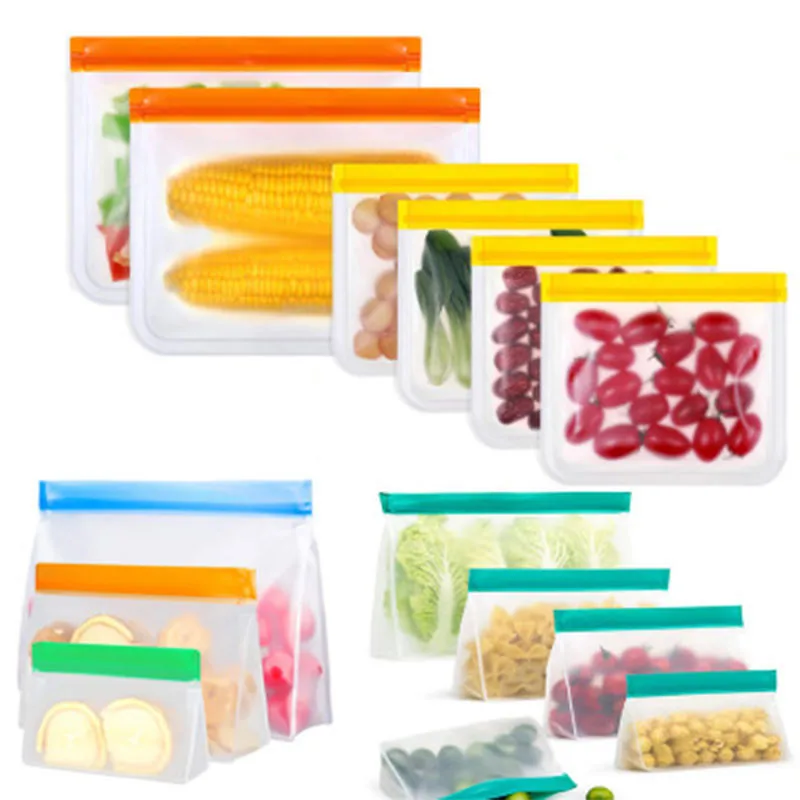 Новый силиконовый Пакет для еды многоразовый морозильной камеры улучшенный