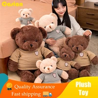 big brown teddy bear 90cm high stuffed plush toys kawaii toy dolls cloth sweater bears room decor toy for kid birthday gift xmas