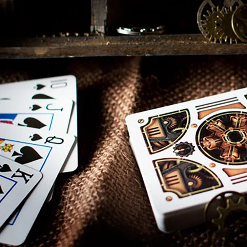 Золотые игральные карты Steampun категория магии и фокусов покер для