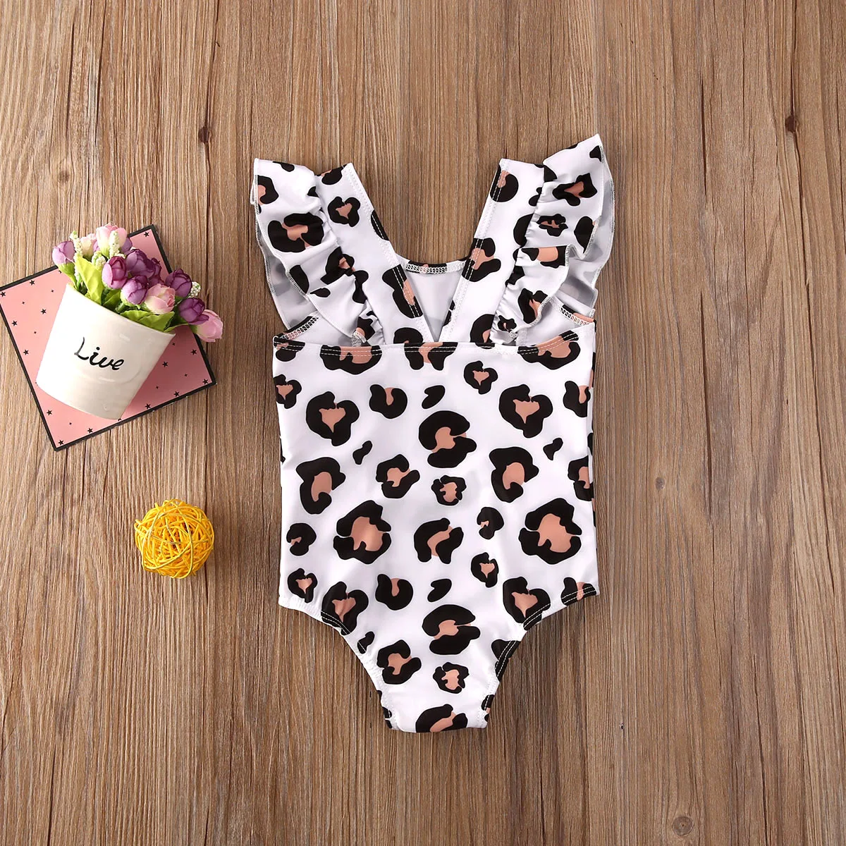 

Toddler Baby Girls Swimsuit Bathing Bodysuits Child Kids Leopard Watermelon Print Ruffles Beachwear One Piece Bikini Biquini