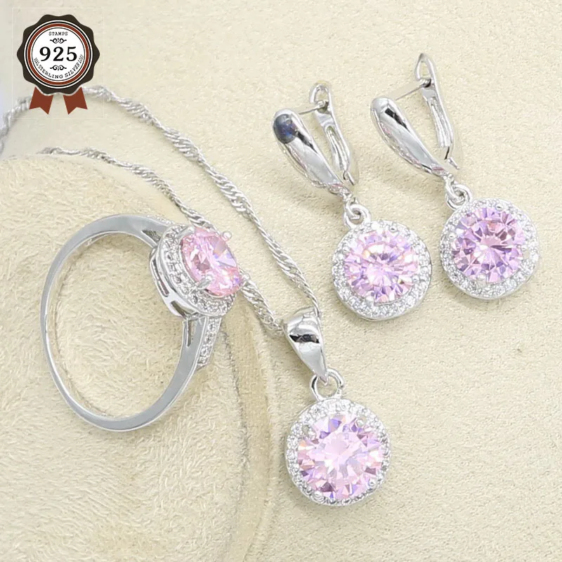 Серебряный цвет свадебная фотография Искусственный Розовый кубический цирконий