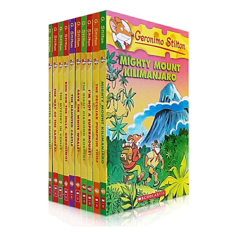 10 Books Geronimo Stilton 41-50 Kids Children Color Picture Adventure Novel Manga Comic Story English Chapter Book Age 5 and up