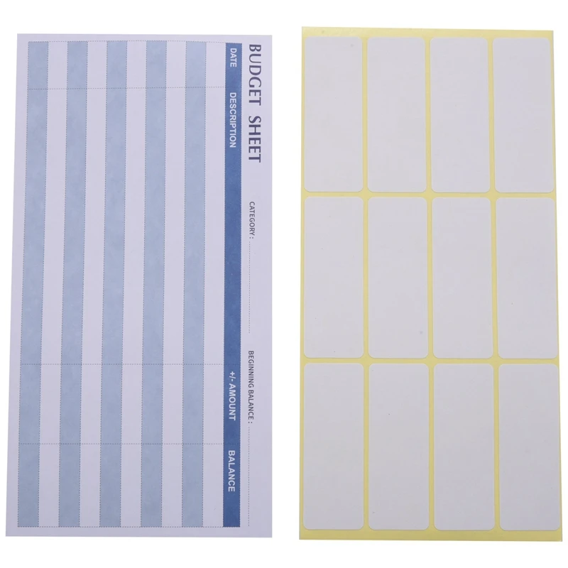 

15 Pack Cash Envelope System for Budget Reusable Plastic Budget Envelope with Budget Sticker Box to Save Money