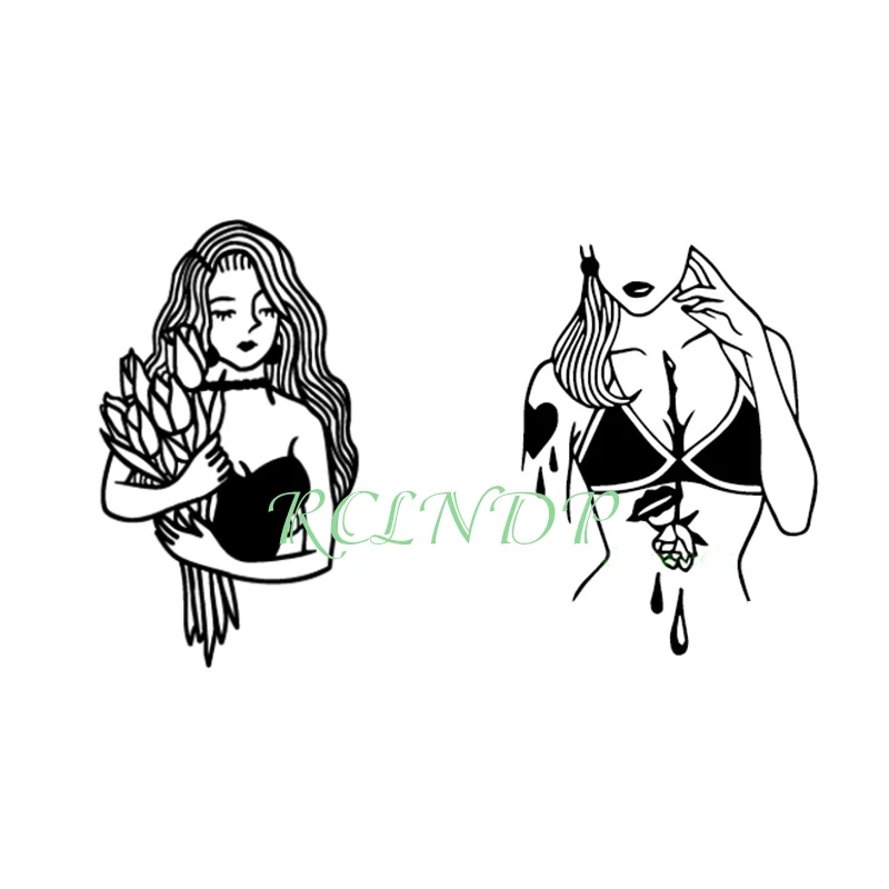 Водонепроницаемая Временная тату наклейка маленького размера сексуальная