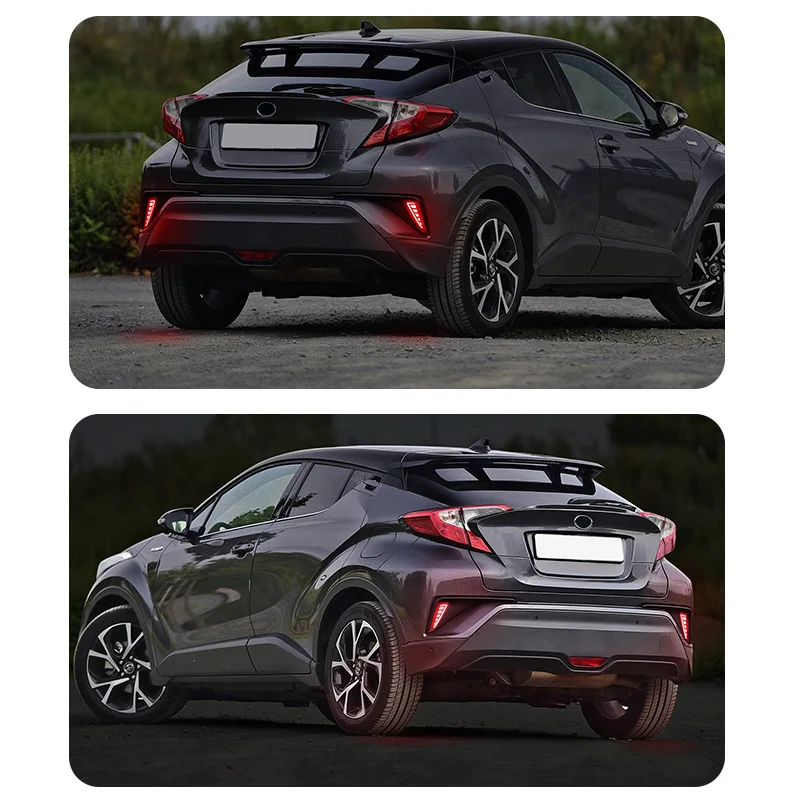 

For Toyota CHR 2017-2018 LED Tail Rear Bumpler Light Brake Light+Driving Light Taillight Rear Fog Lamp C-HR Modified Accessories