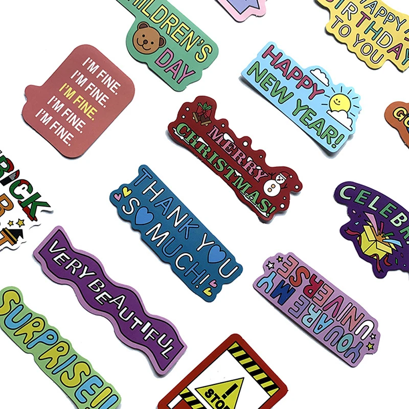 

50Pcs English Alphabet Stickers For Skateboard Laptop Styling DIY Decal Sticker