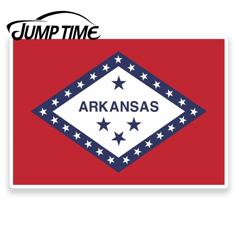Виниловая наклейка с флагом Арканзаса на время скачка для ноутбука автомобиля